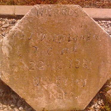 GREUNEN A.E.J., van 1914-1961