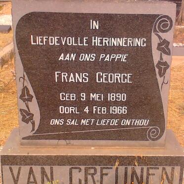 GREUNEN Frans George, van 1890-1966