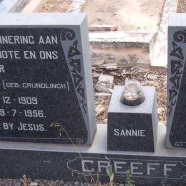 GREEFF Wynand 1901-1977 &amp; Anna Sophia GRUNDLINGH 1909-1956