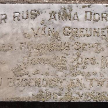 GREUNEN Anna Dorothea nee FOURIE, van 1919-1944