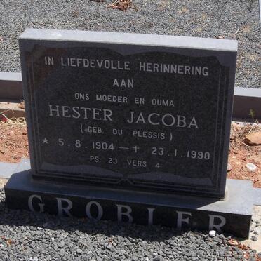 GROBLER Hester Jacoba nee du PLESSIS 1904-1990