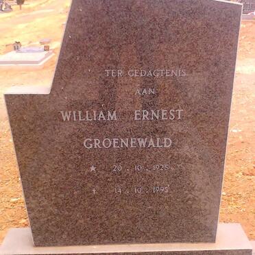 GROENEWALD William  Ernest 1925-1995