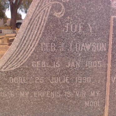 GREEFF J.J. nee DAWSON 1905-1990