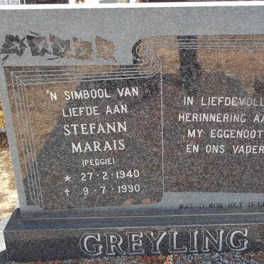 GREYLING Stefann Marais 1940-1990