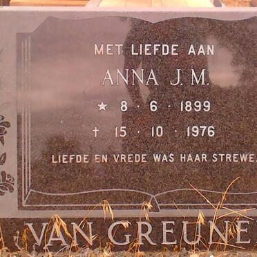 GREUNEN Anna J.M., van 1899-1976