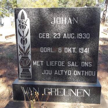 GREUNEN Johan, van 1930-1941