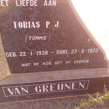 GREUNEN Tobias P.J., van 1938-1973