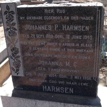 HARMSEN Johannes P. 1889-1949 &amp; Johanna M.C. LANGENHOVEN 1894-1966