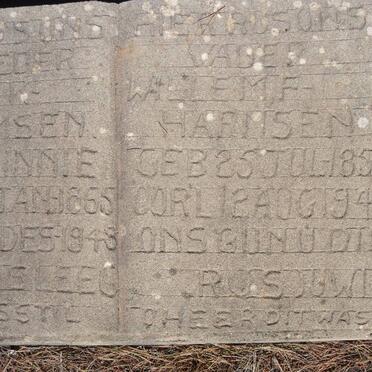 HARMSEN Willem F. 1857 -1940 &amp; A.K. MINNIE 1865-1948