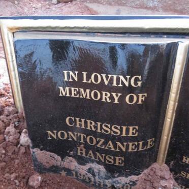 HANSE Chrissie Nontozanele 1941-