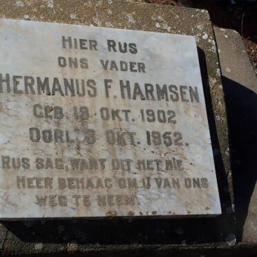 HARMSEN Hermanus F. 1902-1952