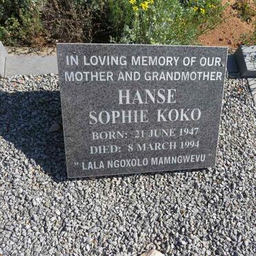 HANSE Sophie Koko 1947-1994