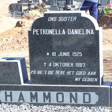 HAMMOND Petronella Danielina 1925-1987