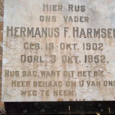 HARMSEN Hermanus F. 1902-1952
