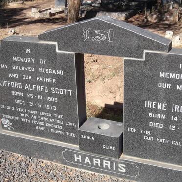 HARRIS Clifford Alfred Scott 1909-1973 &amp; Irene ROBERTS 1904-1989