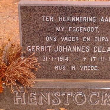 HENSTOCK Gerrit Johannes Celarius 1914-1972