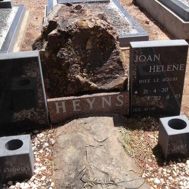 HEYNS Joan Helene nee le ROUX 1930-1993