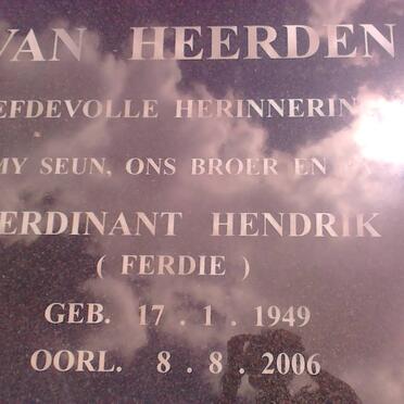 HEERDEN Ferdinant Hendrik, van 1949-2006