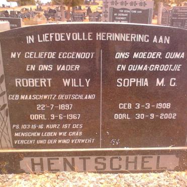 HENTSCHEL Robert Willy 1897-1967 &amp; Sophia M.C. 1908-2002