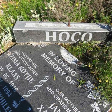 HOCO Nzima Kotjie Klaas 1916-1994 & Jane Xakiwe 1918-1975