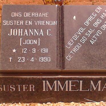 IMMELMAN Johanna C. 1911-1990