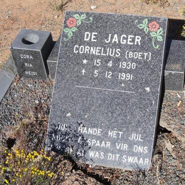 JAGER Cornelius, de 1930-1991