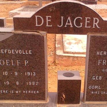 JAGER Roelf P., de 1913-1982 &amp; Fransina DU PREEZ 1911-1992