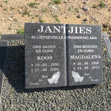 JANTJIES Koos 1950-2020 & Magdalena 1956-2013