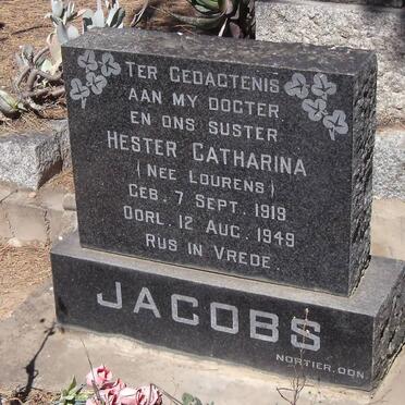 JACOBS Hester Catharina nee LOURENS 1919-1949