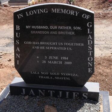 JANTJIES Busani Gladstone 1984-2009