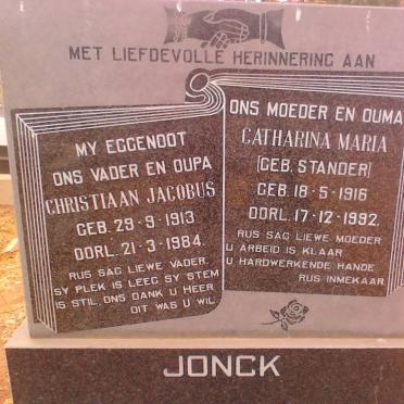 JONCK Christiaan Jacobus 1913-1984 &amp; Catharina Maria STANDER 1916-1992