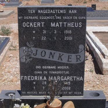 JONKER Ockert Mattheus 1918-2001 &amp; Fredrika Margaretha 1915-2002