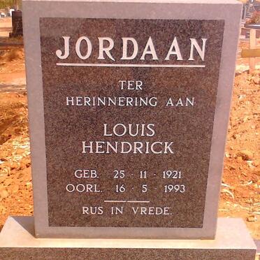 JORDAAN Louis Hendrick 1921-1993