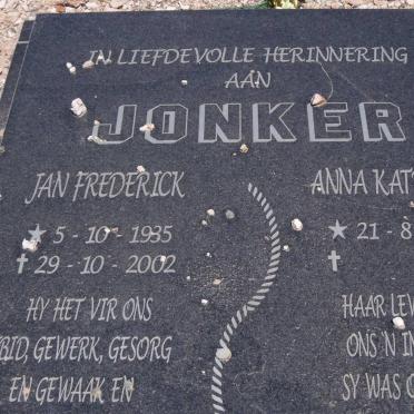 JONKER Jan Frederick 1935-2002 &amp; Anna Katriena 1938-