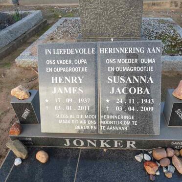 JONKER Henry James 1937-2011 & Susanna Jacoba 1943-2009