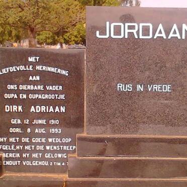 JORDAAN Dirk Adriaan1910-1993 &amp; Katherina Hendrika STRYDOM 1914-1966