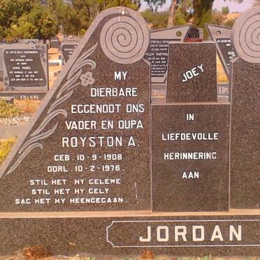 JORDAN Royston A. 1908-1976