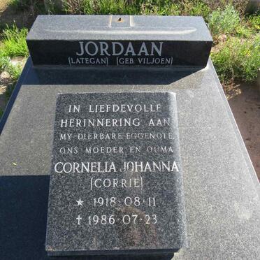 JORDAAN Cornelia Johanna voorheen LATEGAN nee VILJOEN 1918-1986