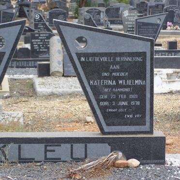 KLEU Katerina Wilhelmina nee HAMMOND 1909-1978