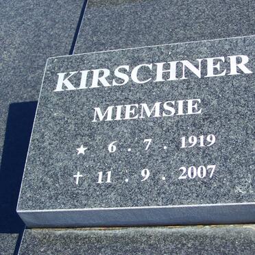 KIRSCHNER Miemsie 1919-2007