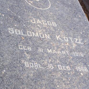 KOTZE Jacob Solomon 1916-1968