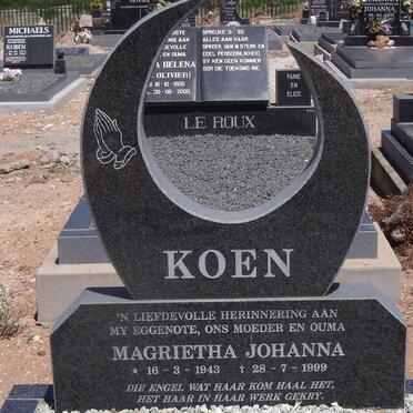 KOEN Magrietha Johanna 1943-1999