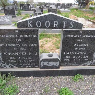 KOORTS Johannes M.J. 1921-1987 & Catharina J. 1924-1994