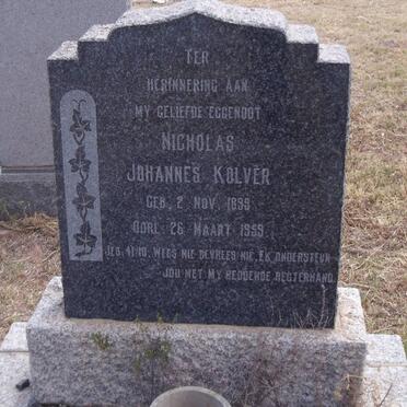 KOLVER Nicholas Johannes 1899-1959