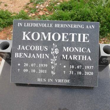 KOMOETIE Jacobus Benjamin 1939-2011 & Monica Martha 1937-2020