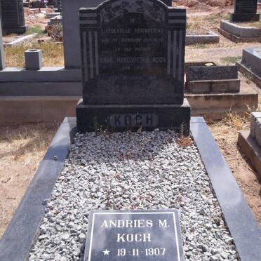 KOCH Anna Margaretha 1910-1953 :: KOCH Andries M. 1907-1988