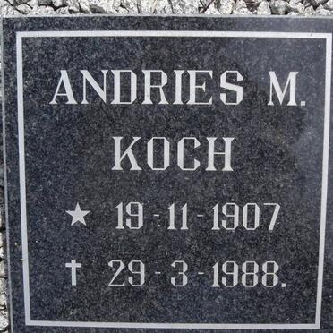KOCH Andries M. 1907-1988