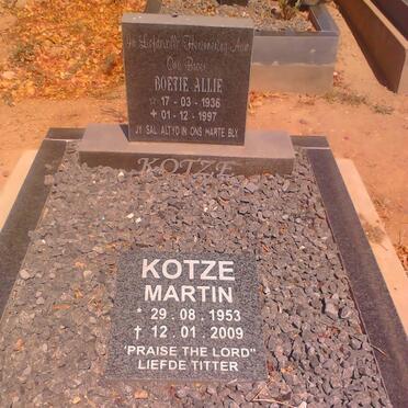 KOTZE Allie 1936-1997 :: KOTZE Martin 1953-2009
