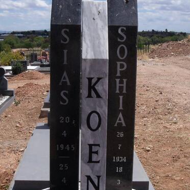 KOEN Sias 1945-1991 &amp; Sophia 1934-2010