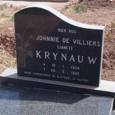 KRYNAUW Johnnie De Villiers 1904-1995